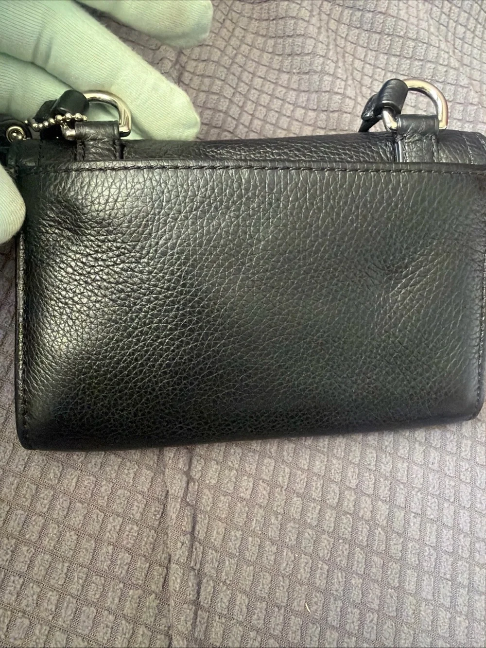 Coach Black LeatherP hone & Crossbody Flap Bag - Picture 13 of 14